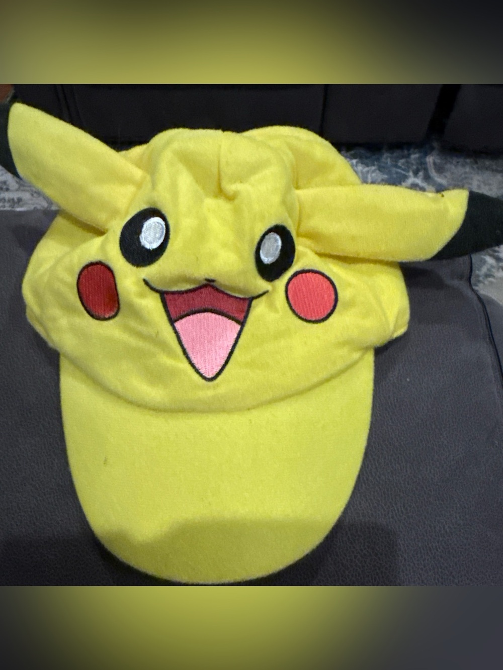 Yellow Pikachu Kids Plush Character Hat